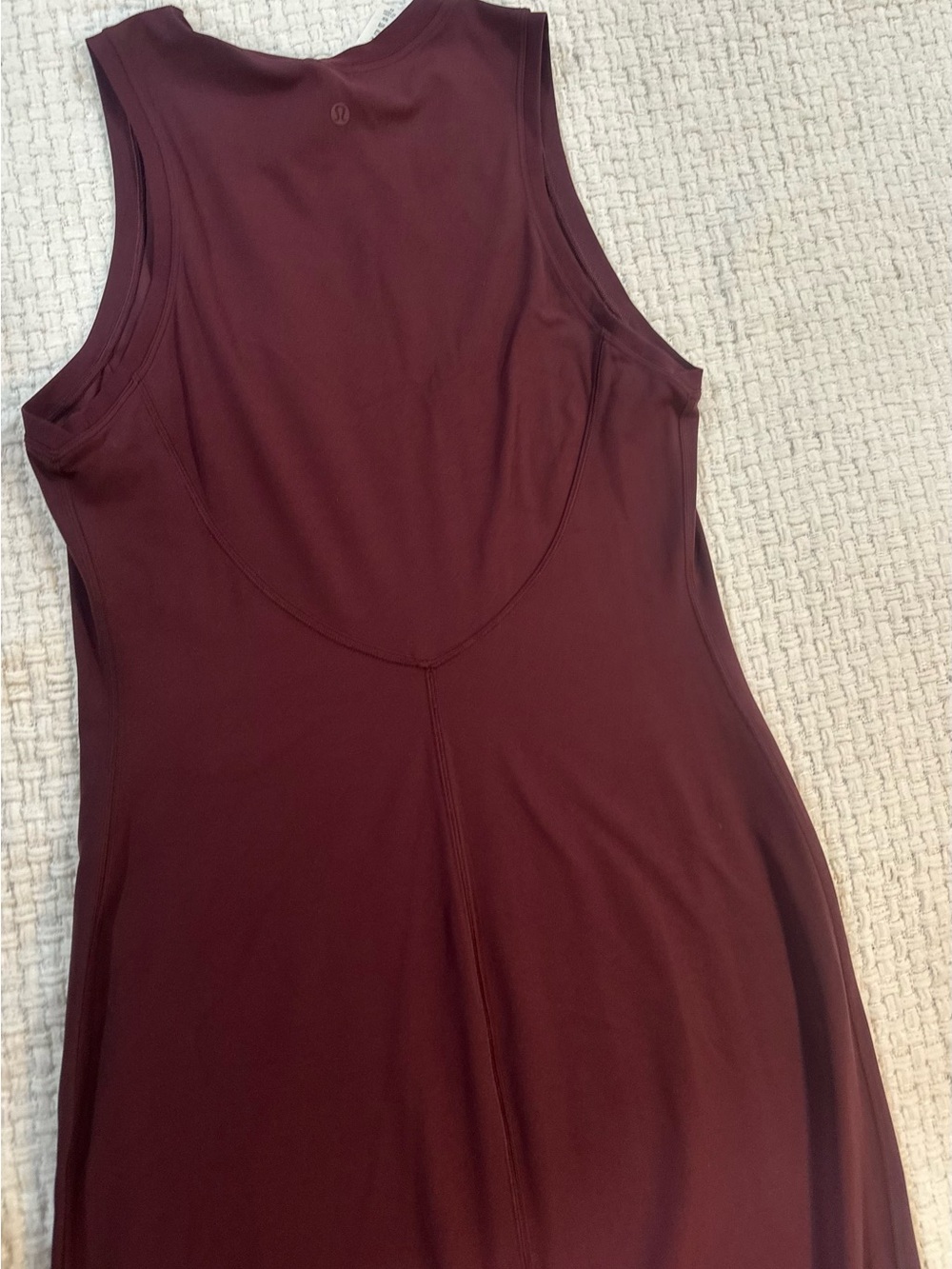 Lululemon Invigorate Training Maxi Dress Size 10 Red Merlot Everlux - Picture 16 of 16